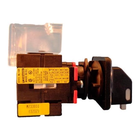 Springer Controls Co Disconnect Switch, Nonfusible, 3PST-NO, Indoor, Rotary Handle, Plastic ML1-025-CB2